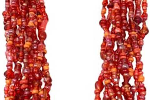 27″ Red Glass Bead Necklace (Dozen)