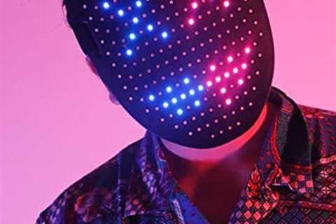 MOYACA Led Mask with Gesture Sensing, Light up mask with 50 Pattern Display for Kids/Men/Women LED..