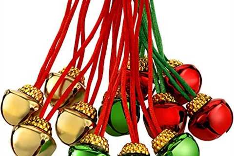 60 Pieces Christmas Bell Necklaces Christmas Holiday Necklaces for Christmas Party Decoration