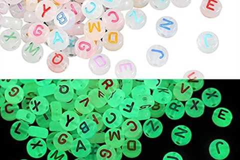 1000 Pieces Glow Letter Beads Acrylic Letter Bead Letter Glow in The Dark Beads for DIY Bracelet..