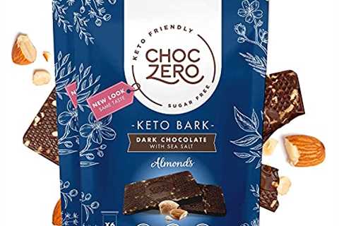 ChocZero’s Keto Bark, Dark Chocolate Almonds with Sea Salt. Sugar Free, Low Carb. No Sugar Alcohols,..