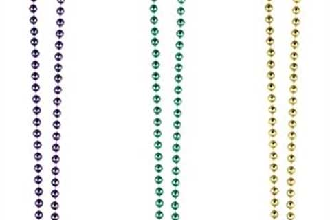 Assorted Large Crown Bead Necklace – 46″, Multicolor – 1 Pc.