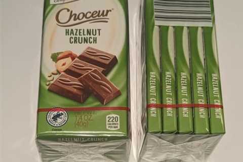 Choceur Hazelnut Crunch Smooth & Creamy European Chocolate Bars – 5 Bars x 1.4oz (40g)