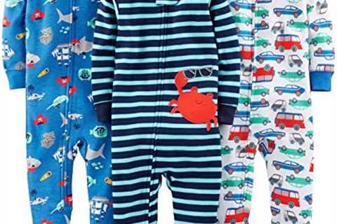 Simple Joys by Carter’s Toddlers and Baby Boys’ Snug-Fit Footless Cotton Pajamas, Pack of 3