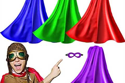 iROLEWIN Superhero Capes for Adults and Masks 4 Pack Super Hero Capes Costume for Women Men Spirit..