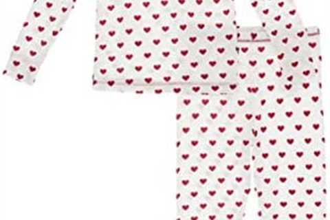 KicKee Pants Full of Hearts Two Piece Pajamas Set, Long Sleeve, Long Pants, Snug Fit Pajamas