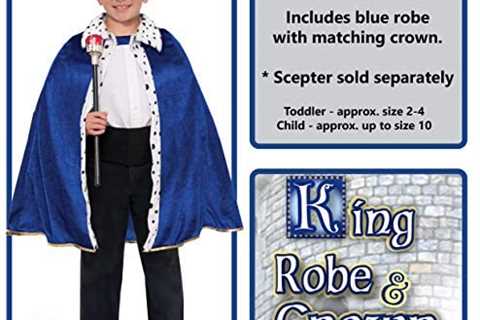 Rubie’s Child’s Forum King Robe & Crown Set, Blue, One Size