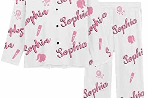 Custom Pajamas Print Face for Women,Long Sleeve Pajama Set Personalized Photo Soft Lounge Pj Set XS