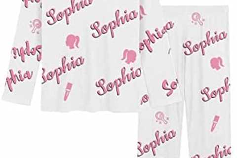 Custom Pajamas Print Face for Women,Long Sleeve Pajama Set Personalized Photo Soft Lounge Pj Set XS