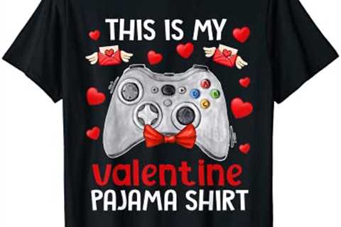 This Is My Valentine Pajama Gamer Video Games Valentine Boys T-Shirt