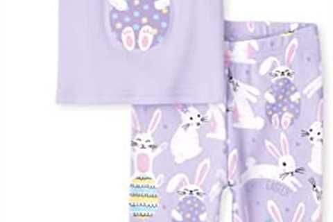 The Children’s Place Baby Girls’ Baby & Toddler-PJ Toddler Short Sleeve Top and Pants Pajama Set