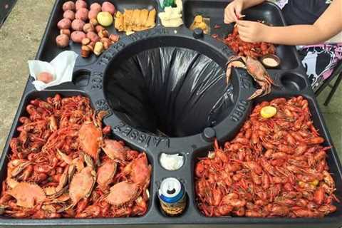 Host The Ultimate Cookout with this Crawfish Table from Amazon | Has Cupholders, Paper Towel..