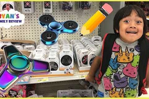 Back to School Shopping and Fidget Spinner Toy Hunt with Ryan''s Family Review