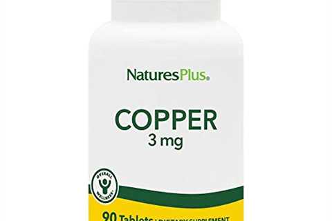 NaturesPlus Copper - 3 mg, 90 Vegetarian Tablets - High Potency Essential Minerals  Amino Acids -..