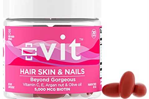 Hair Skin and Nails Vitamins - Vegan Biotin Supplement w/ Argan Oil + Vitamin E for Healthy Hair |..