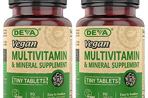 Deva Vegan Multivitamin, Mineral Supplement, Tiny Tablets, 90 Ct (2 Pack)