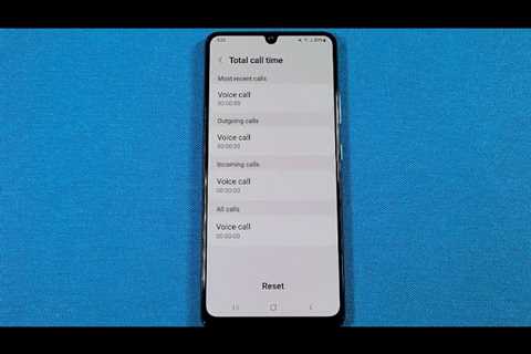 how to see total call time on Samsung Galaxy A32