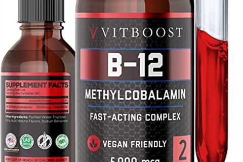 VitBoost Vegan Liquid B-12 Drops â 60 x 5000 mcg Extra Strength Raspberry Flavored Vitamin B12..