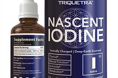 Nascent Iodine Supplement 400 Servings, Glass Bottle, Vegan, 1800 mcg - 600 mcg per Drop - Pure,..