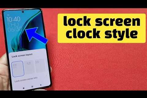 lock screen clock style for Poco F4 GT phone