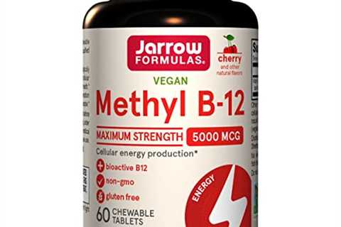 Jarrow Formulas Maximum Strength Methyl B-12 5000 mcg - Dietary Supplement - 60 Chewable Tablets,..