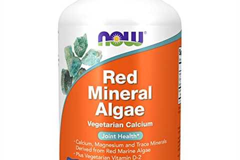 NOW Supplements, Red Mineral Algae Plus Vitamin D-2, Joint Health*, 180 Veg Capsules