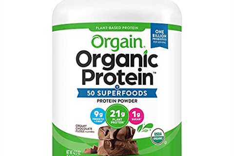 Orgian Organic Protein and Superfoods Plant Based Powder, Creamy Chocolate Fudge, 2.64 lb