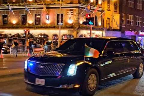 Joe Biden's Presidential Motorcade in Dublin Ireland