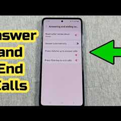 Incoming call settings for Samsung A52 answer and end calls