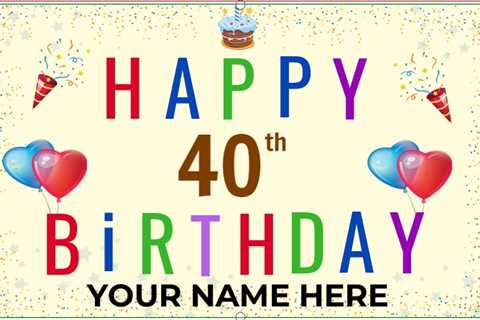 40th Color Birthday Banner - Bigger Better Banner