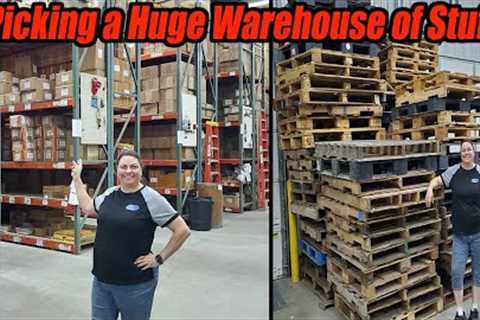 Picking a huge warehouse of stuff - I take you on a journey! - Check out all the items we bought!