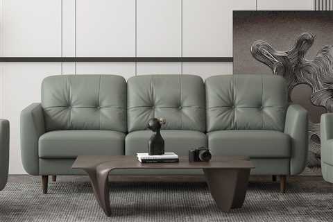 Acme 54960 Corrigan studio chisholm radwan Mi Place modern pesto green top grain leather sofa...