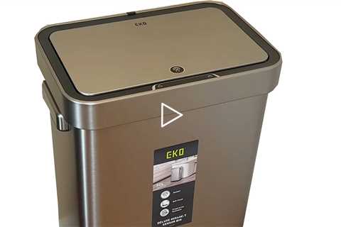 EKO Mirage-T 50 Liter / 13.2 Gallon Touchless Rectangular Motion Sensor Trash Can