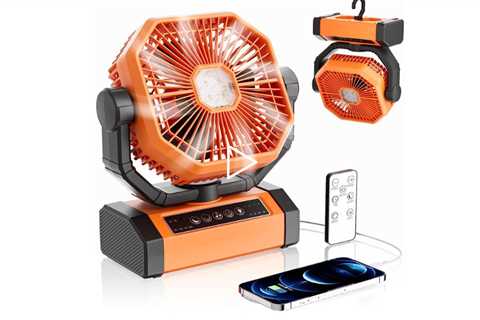 MORIKO 20000mAh Rechargeable Battery Operated Portable Beach Fan