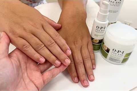 Summer fresh natural nail manicure with OPI Pro Spa & Repair Mode [Watch Me Work]