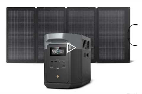 EF ECOFLOW Solar Generator DELTA 2 Max 2048Wh with 220W Solar Panel