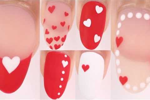 EASY VALENTINES DAY NAIL ART IDEAS | gel polish nail designs at home