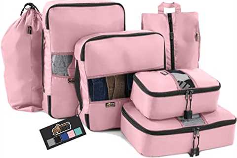 Pink Luggage Organizer Packing Cubes