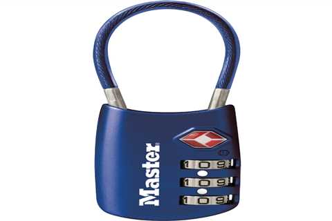 Blue TSA-Approved Cable Padlock by Master Lock