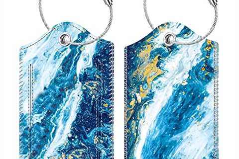 FINTIE Sandy Wave Luggage Tag Set