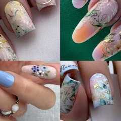 Floral manicure: More than 50 manicure ideas in different shades that are very easy to do.