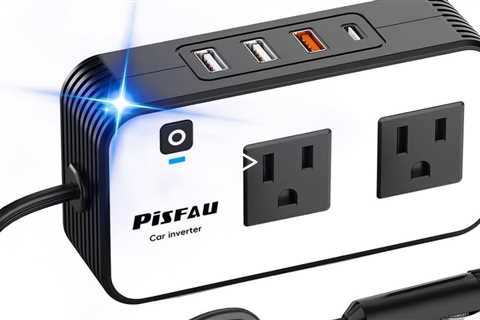 200W Car Power Inverter, PiSFAU DC 12V to 110V AC Car Plug Adapter Outlet