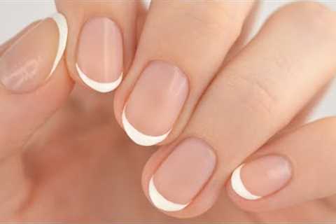 How To Paint Nails Perfectly With French Tips | DIY French Manicure 2024