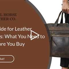 Buying Guide for Leather Duffel Bags: What You Need to Know Before You Buy