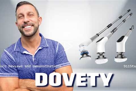 Dovety Electric Spin Scrubber,  Cordless Cleaning Brush, Shower Scrubber w/ 8 Replaceable Brush Head