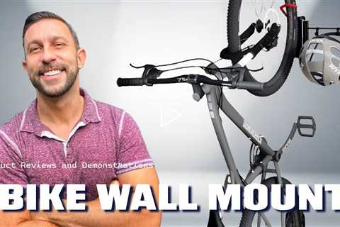 BeWise Premium Swivel Bike Wall Mount with Helmet Hooks