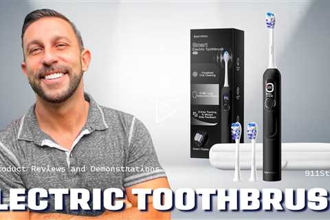 Sakyproral Smart Electric Toothbrush with 0.96'' Screen, Real-time Missed Area Feedback