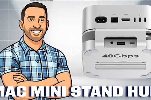 Qwiizlab 40Gbps Mac mini M4/M4 Pro Stand Hub with USB4 NVMe SSD Enclosure, USB-C Host