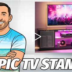 Bestier Gaming TV Stand with Music Sync Light