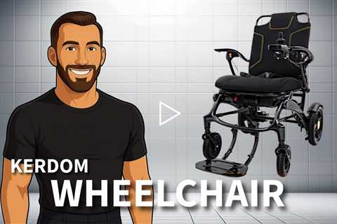 KERDOM DX07 Ultra Light Carbon Folding Electric Wheelchair - Weighs Just 36.5 Lbs w/o the Battery
